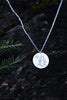 Maine Flag Necklace, Pine Tree and Star Recycled Sterling Silver disc,