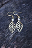 Fresh Water Pearl with Brass Leaf Dangle Earring Gold Color