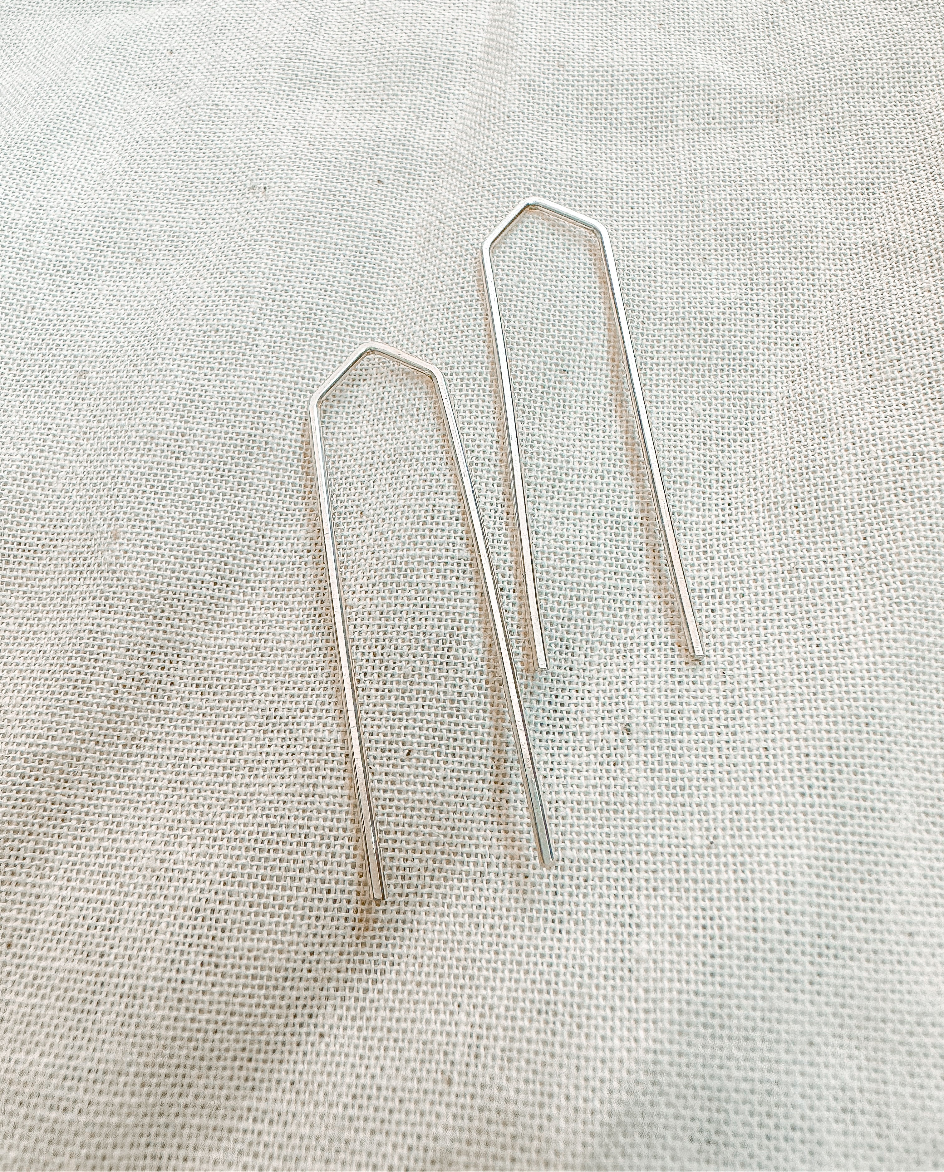 Minimalist on sale silver earrings