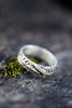 Fern ring band with two graceful ferns, perfect wedding band Handmade in Sterling Silver