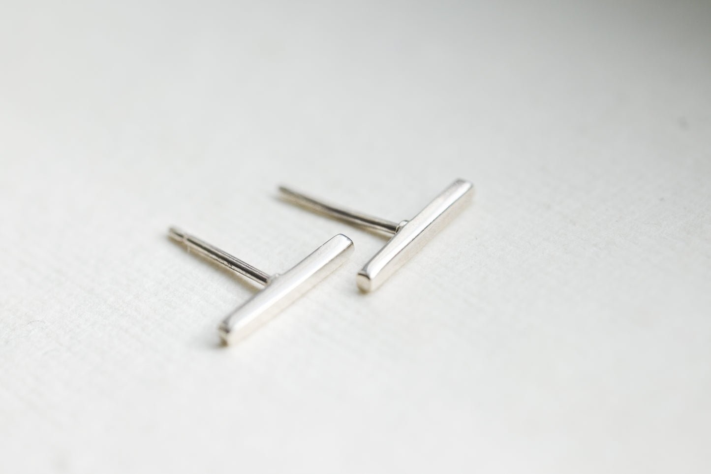 Sterling Silver Bar stud minimalist earrings