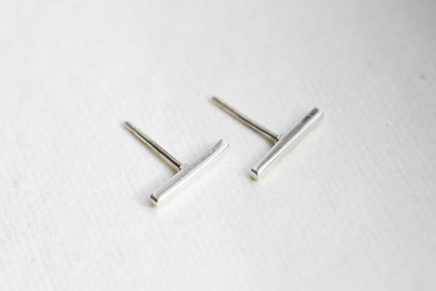 Sterling Silver Bar stud minimalist earrings