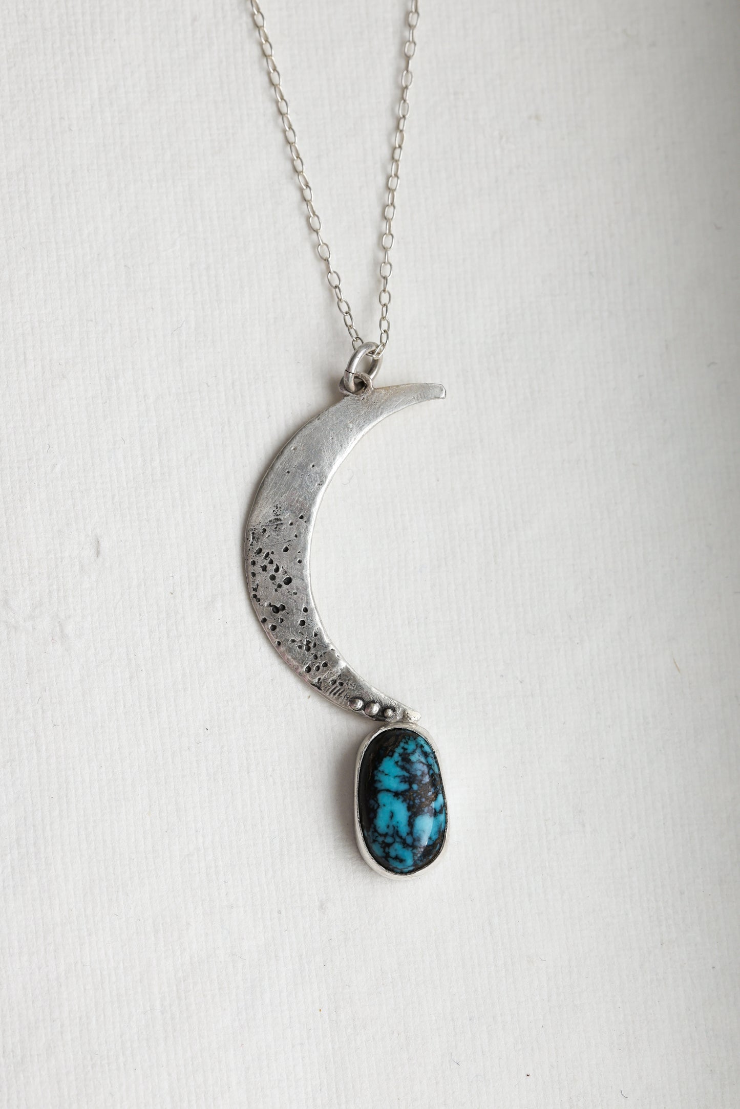 Textured Moon One of a kind with Turquoise