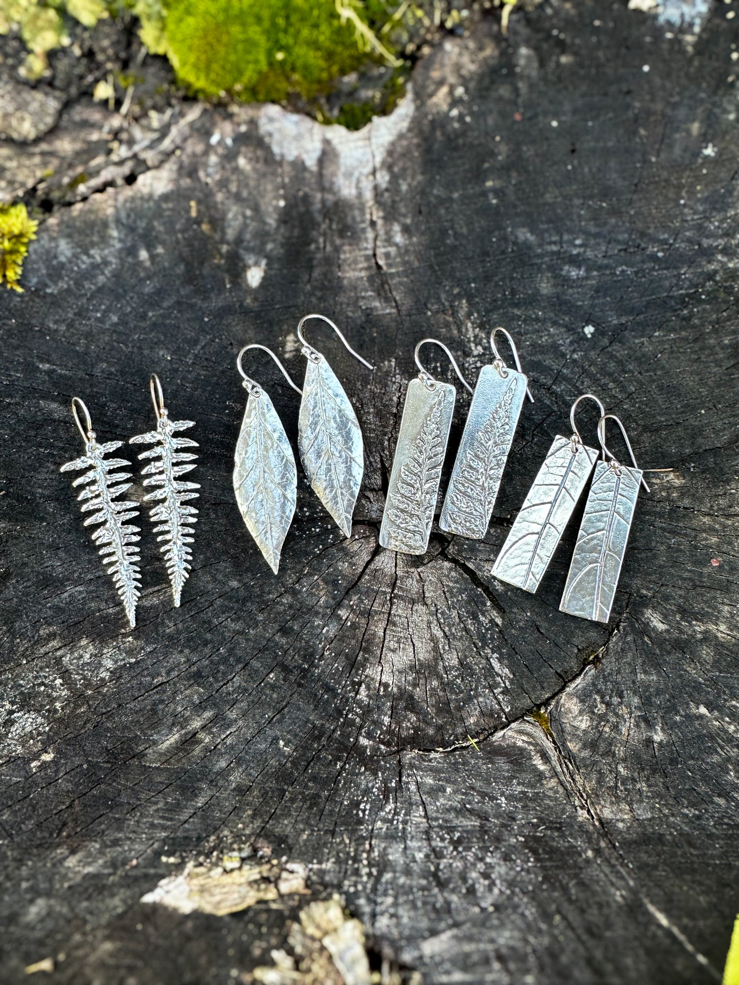 Handcrafted Fern Earrings | Recycled Sterling Silver | Made in Maine | Free Shipping